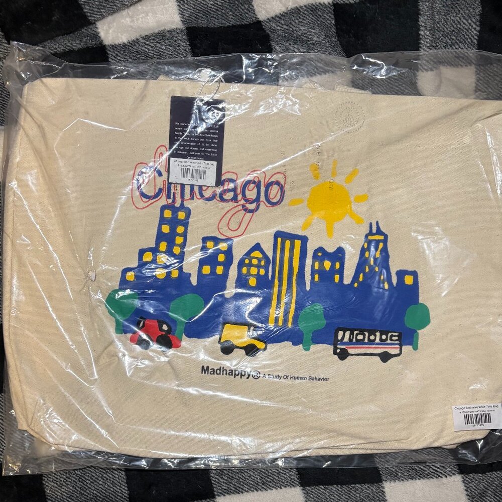Madhappy Chicago Exclusive Tote Bag - City Skyline Design - Brand New